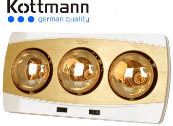 Vì sao bạn nên chọn đèn sưởi nhà tắm Kottmann 3 bóng vàng