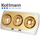 Đèn sưởi Kottmann 3 bóng vàng K3B-NV